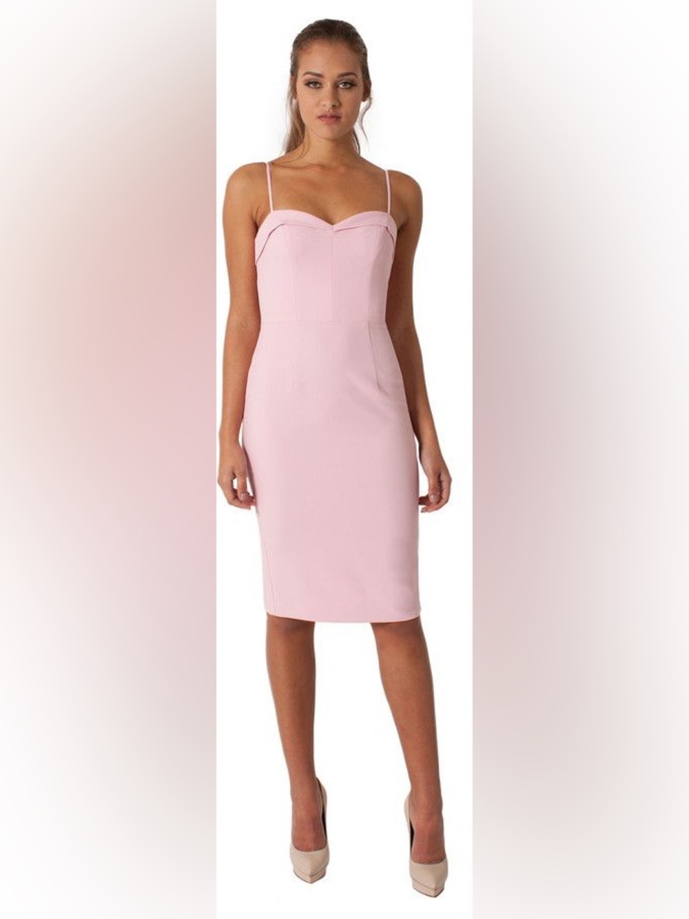 BLACK HALO Clover Pink Spaghetti-Strap Sheath Dress 💗💗